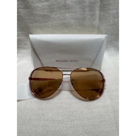 Michael Kors CHELSEA Rose Gold w Rose Gold Lens Women's Sunglasses - Picture 1 of 8